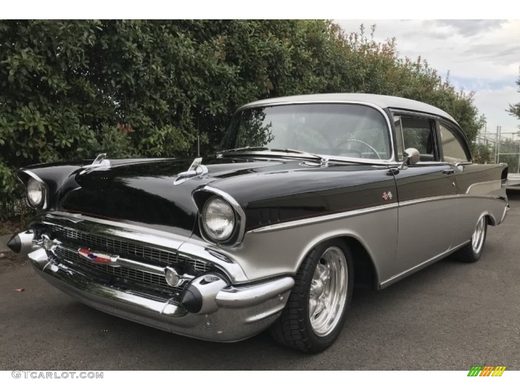 Onyx black 1957 Chevrolet 210 2 Door Exterior Photo #140013646