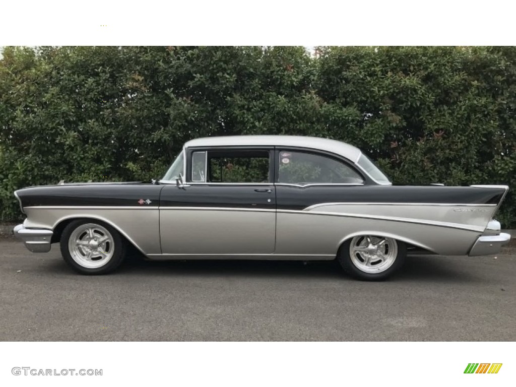 Onyx black 1957 Chevrolet 210 2 Door Exterior Photo #140013661