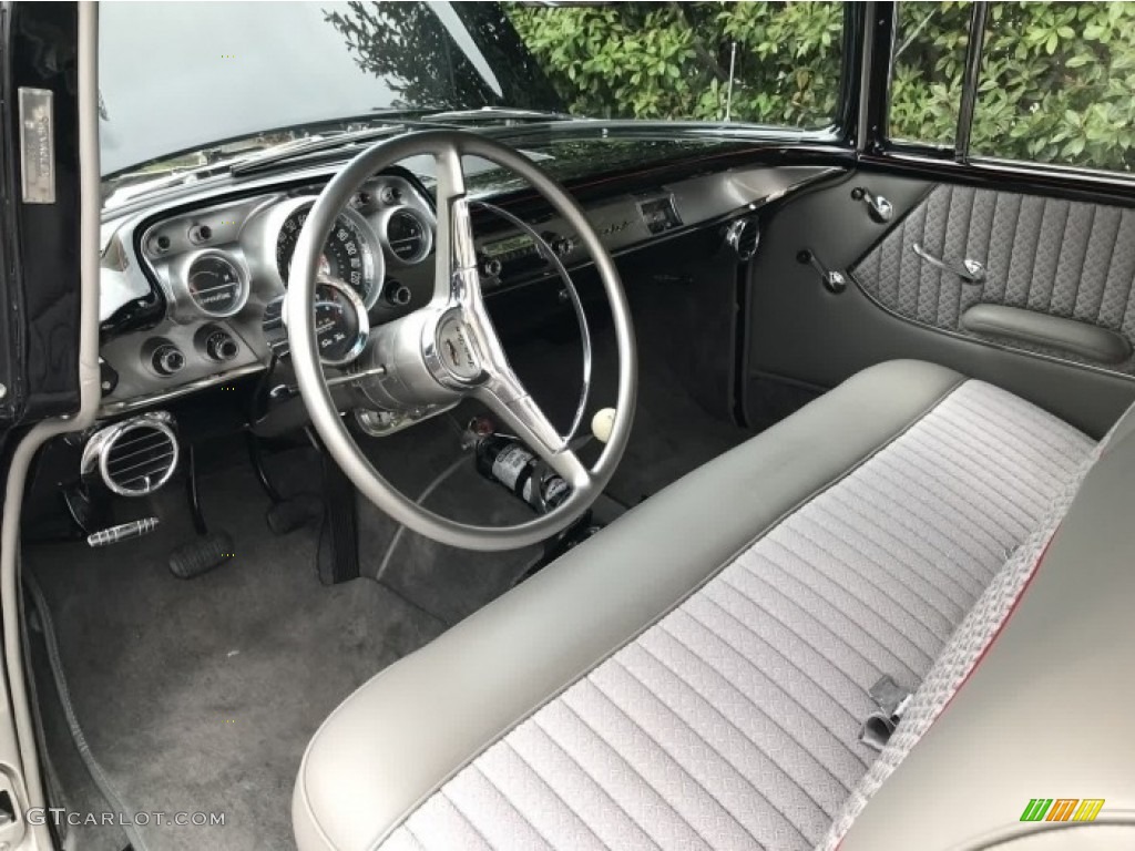 Two-Tone Gray Interior 1957 Chevrolet 210 2 Door Photo #140013700