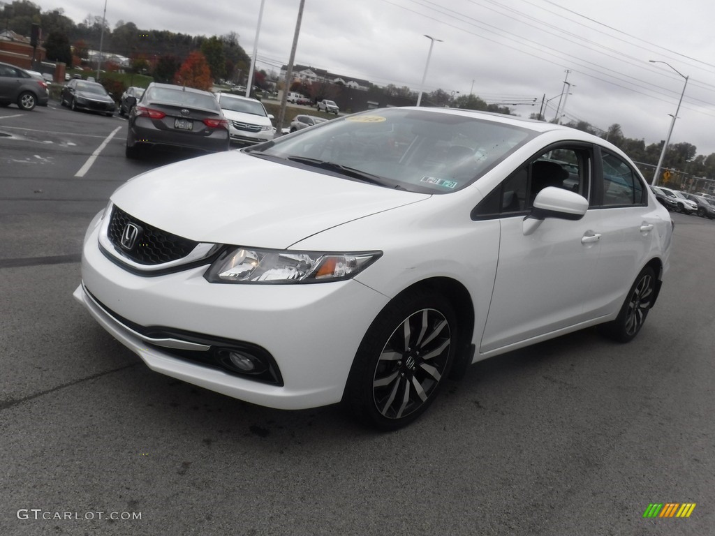 White Orchid Pearl 2015 Honda Civic EX-L Sedan Exterior Photo #140014432