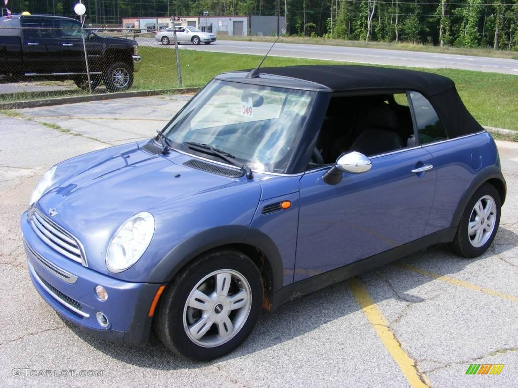 2005 Cooper Convertible - Cool Blue Metallic / Dark Grey photo #22