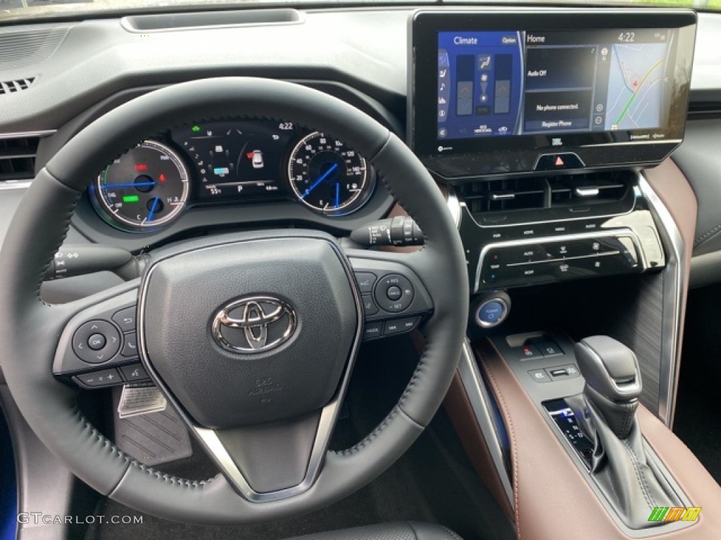 2021 Toyota Venza Hybrid Limited AWD Black Steering Wheel Photo #140017086
