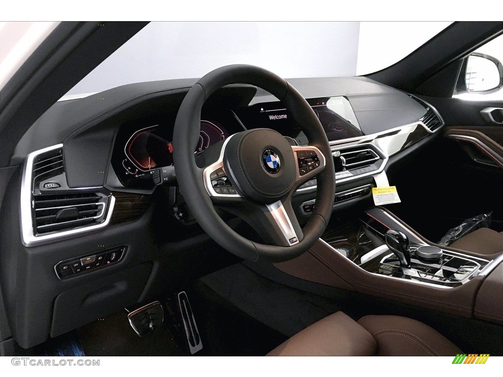 2021 BMW X6 xDrive50i Coffee Steering Wheel Photo #140019575