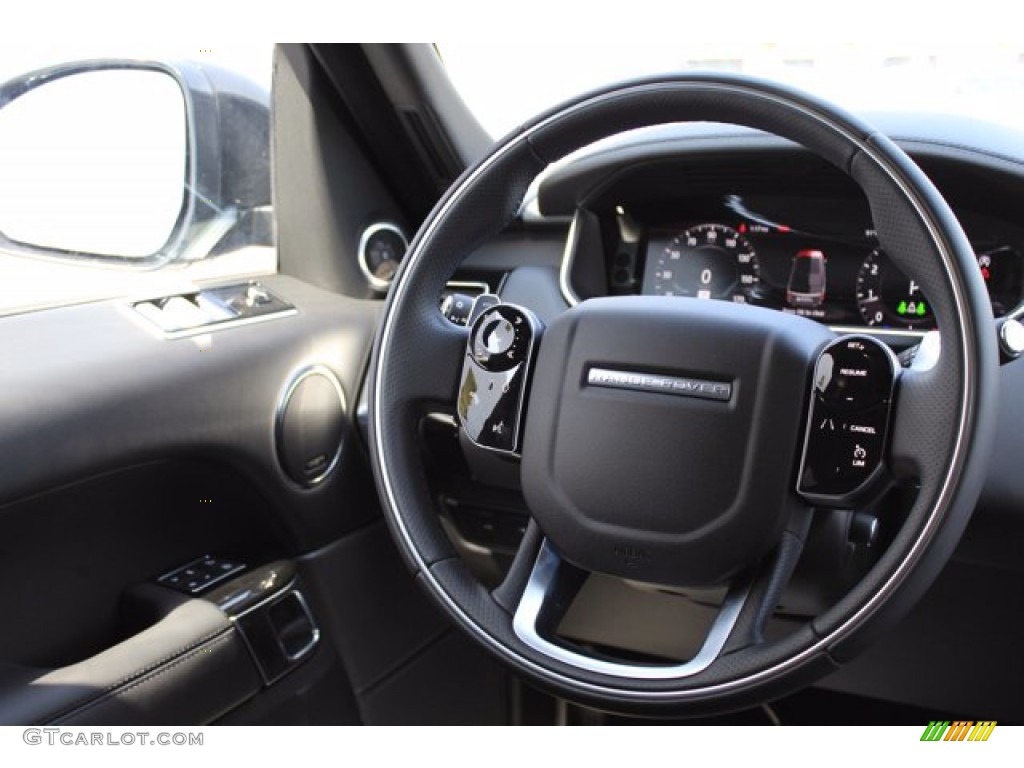 2021 Land Rover Range Rover Sport HSE Dynamic Ebony Steering Wheel Photo #140021372