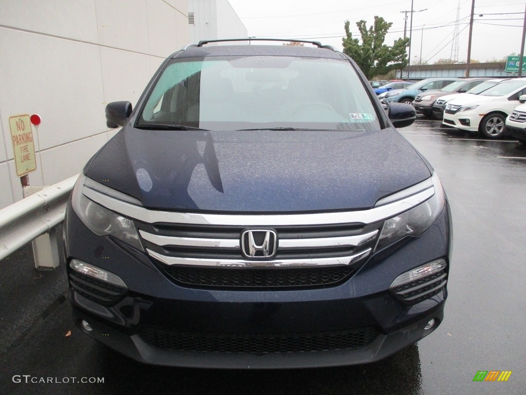 2018 Pilot EX-L AWD - Obsidian Blue Pearl / Gray photo #9