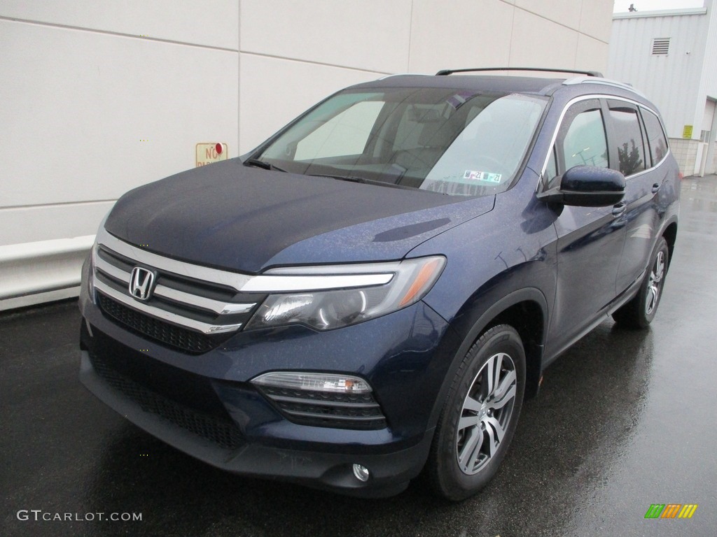 2018 Pilot EX-L AWD - Obsidian Blue Pearl / Gray photo #10