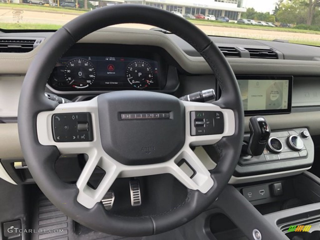 2020 Land Rover Defender 110 S Khaki Steering Wheel Photo #140021786