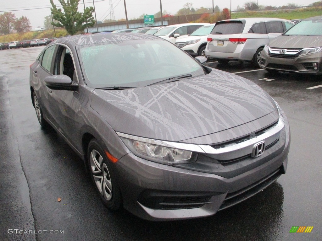 2017 Civic LX Sedan - Modern Steel Metallic / Gray photo #7