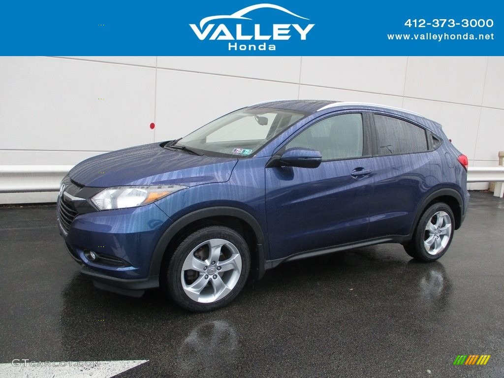 2016 HR-V EX-L Navi AWD - Deep Ocean Pearl / Gray photo #1