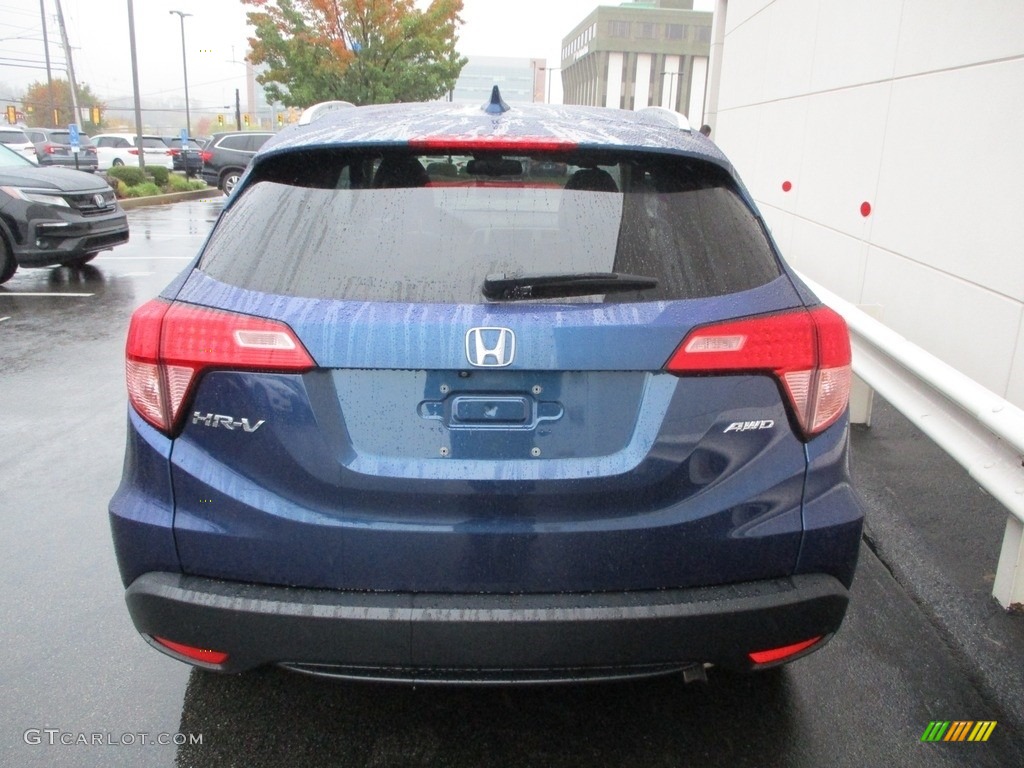 2016 HR-V EX-L Navi AWD - Deep Ocean Pearl / Gray photo #4