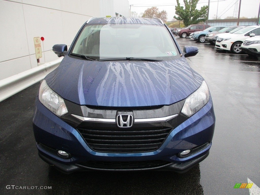 2016 HR-V EX-L Navi AWD - Deep Ocean Pearl / Gray photo #9