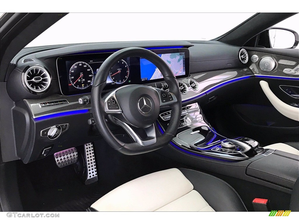 Edition 1/Deep White and Black Two Tone Interior 2018 Mercedes-Benz E 400 Coupe Photo #140023553