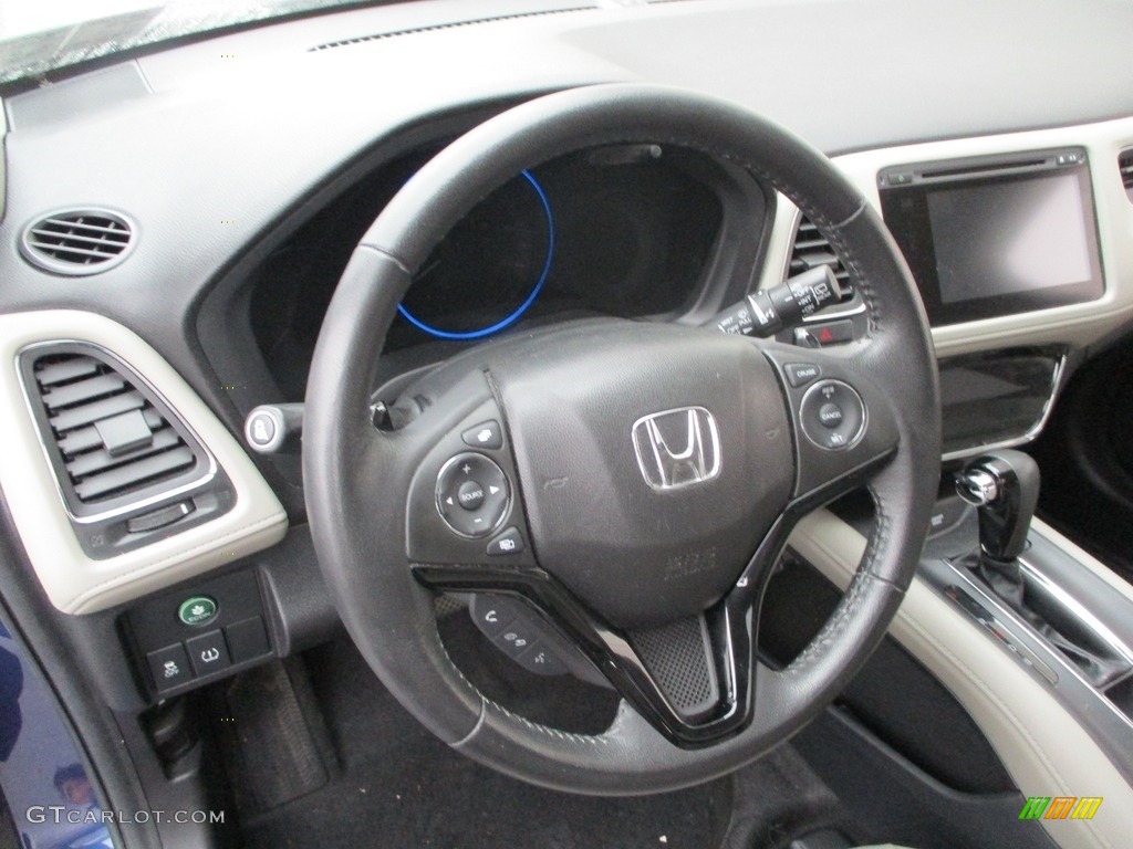 2016 HR-V EX-L Navi AWD - Deep Ocean Pearl / Gray photo #16