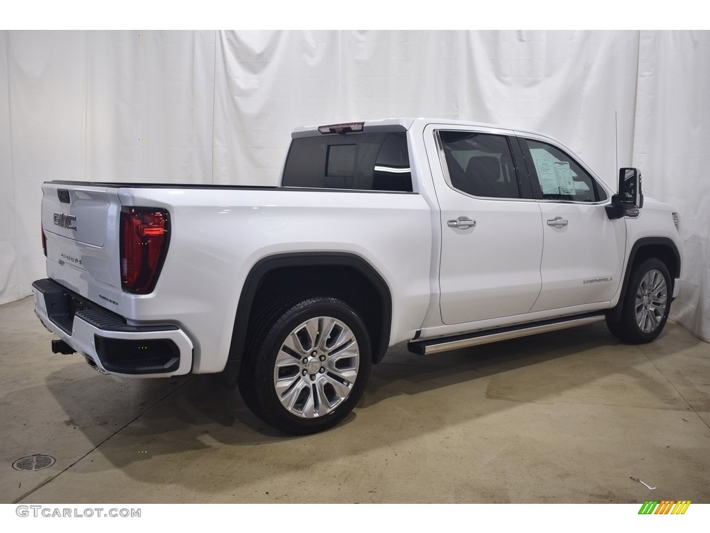 2020 Sierra 1500 Denali Crew Cab 4WD - White Frost Tricoat / Dark Walnut/Dark Ash Gray photo #2