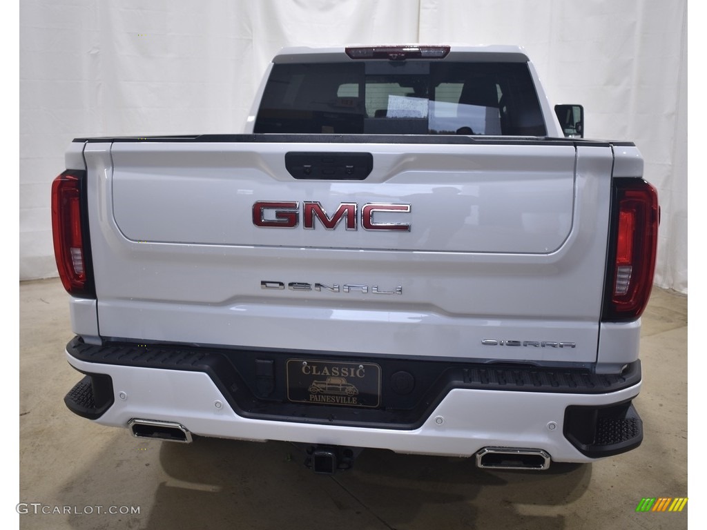 2020 Sierra 1500 Denali Crew Cab 4WD - White Frost Tricoat / Dark Walnut/Dark Ash Gray photo #3