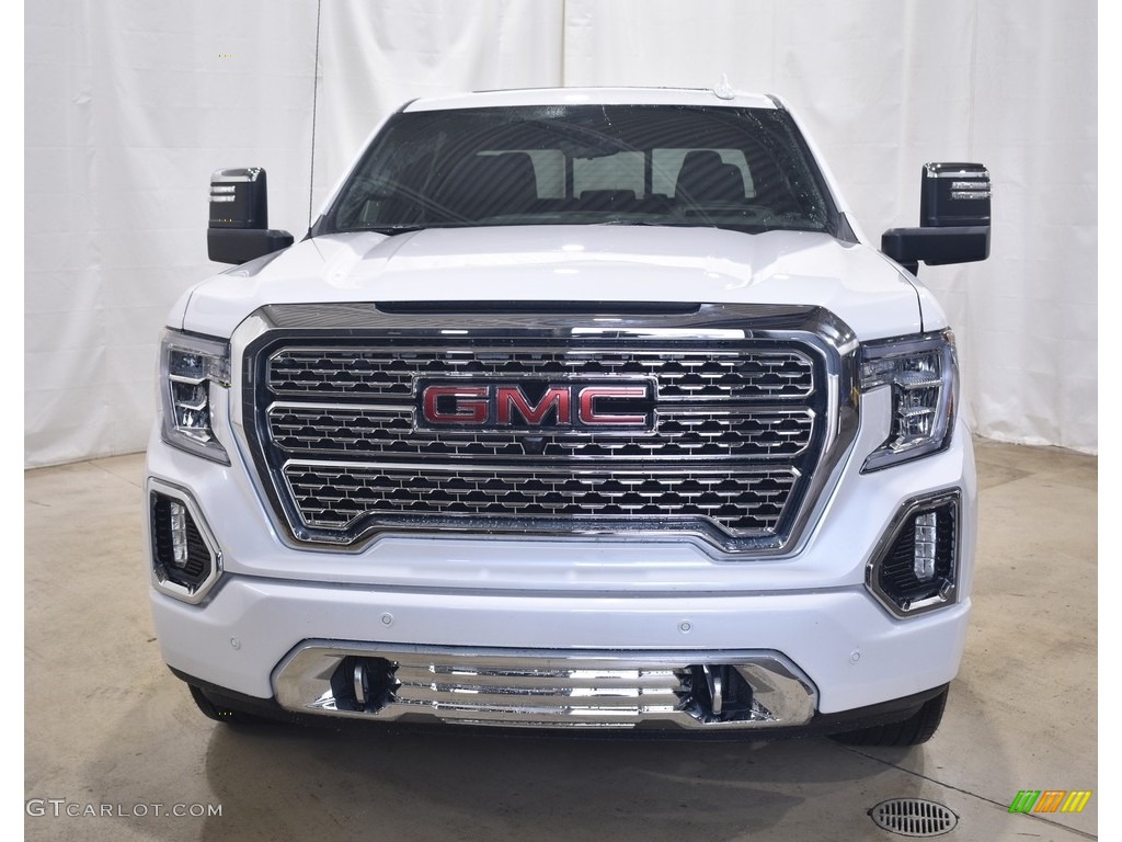 2020 Sierra 1500 Denali Crew Cab 4WD - White Frost Tricoat / Dark Walnut/Dark Ash Gray photo #4
