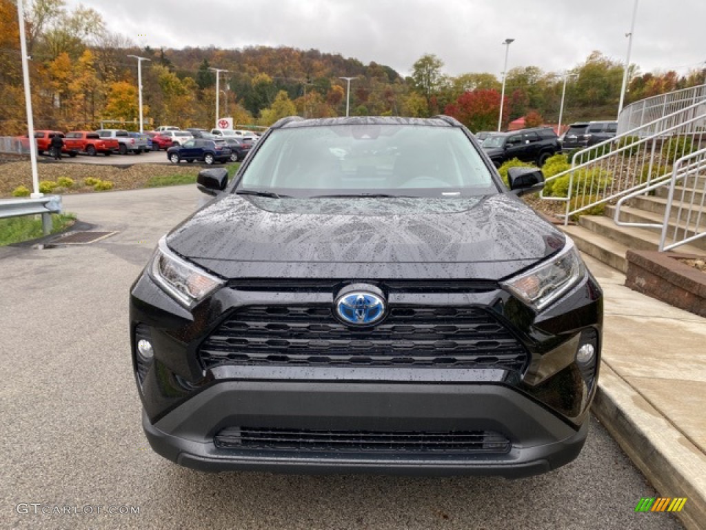 2021 RAV4 XLE AWD Hybrid - Midnight Black Metallic / Black photo #10