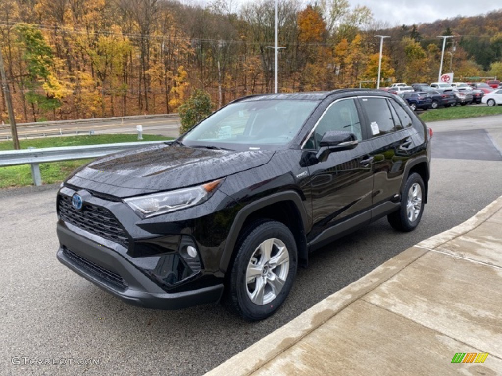 2021 RAV4 XLE AWD Hybrid - Midnight Black Metallic / Black photo #11