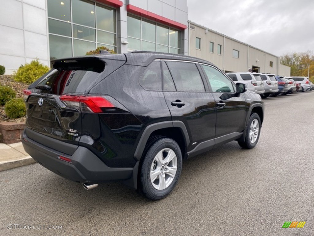 2021 RAV4 XLE AWD Hybrid - Midnight Black Metallic / Black photo #12