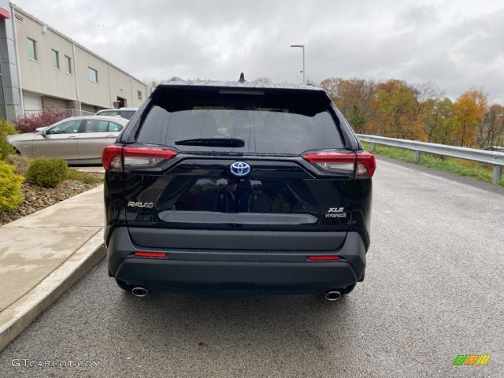2021 RAV4 XLE AWD Hybrid - Midnight Black Metallic / Black photo #13