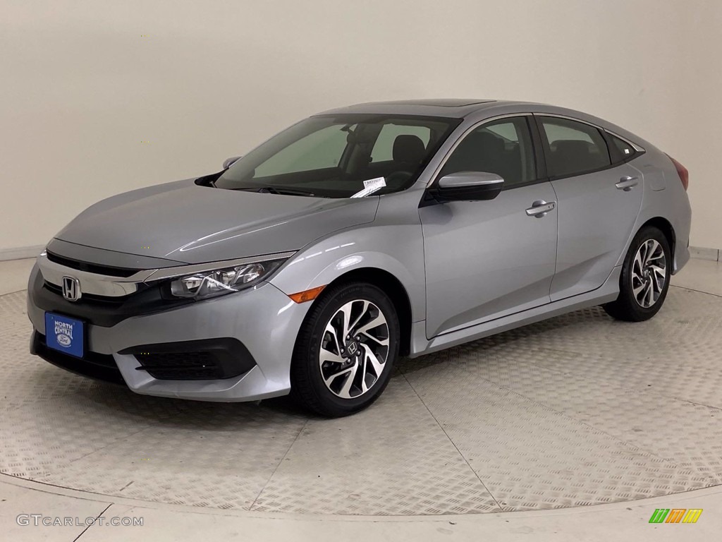 Lunar Silver Metallic 2018 Honda Civic EX Sedan Exterior Photo #140024591