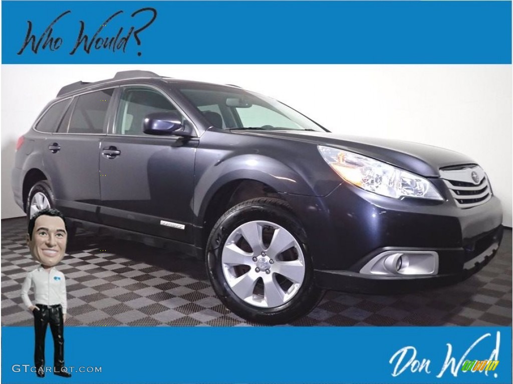 2011 Outback 2.5i Premium Wagon - Graphite Gray Metallic / Off Black photo #1