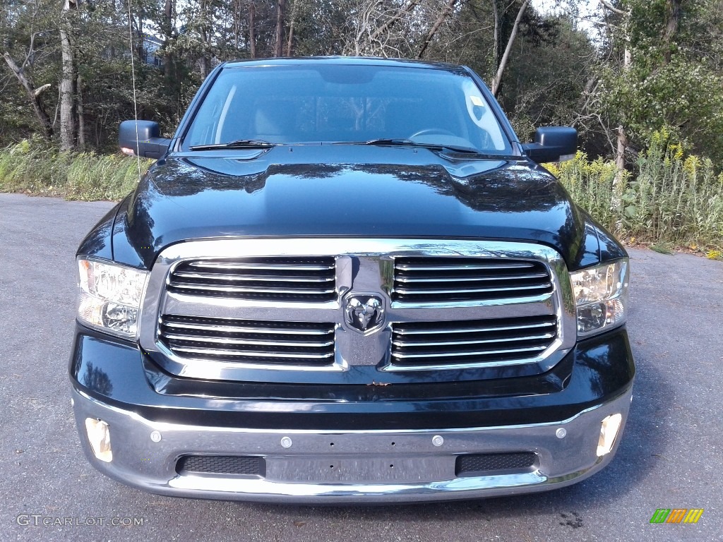 2017 1500 Big Horn Crew Cab 4x4 - Black Forest Green Pearl / Black/Diesel Gray photo #3