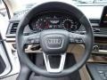 Atlas Beige 2019 Audi Q5 Premium quattro Steering Wheel