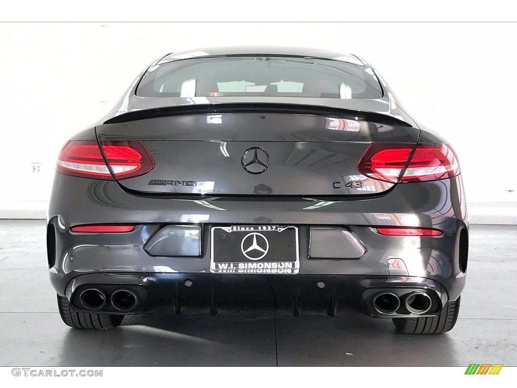 2019 C 43 AMG 4Matic Coupe - Graphite Grey Metallic / Cranberry Red/Black photo #3