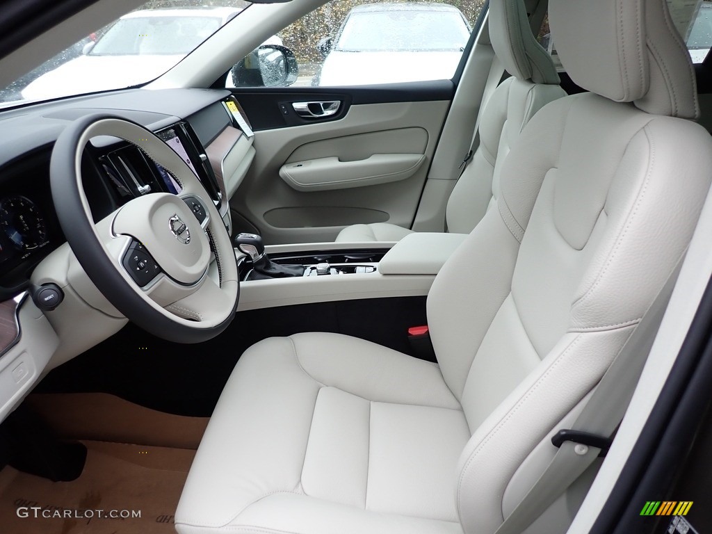 Blonde/Charcoal Interior 2021 Volvo XC60 T5 AWD Momentum Photo #140030662