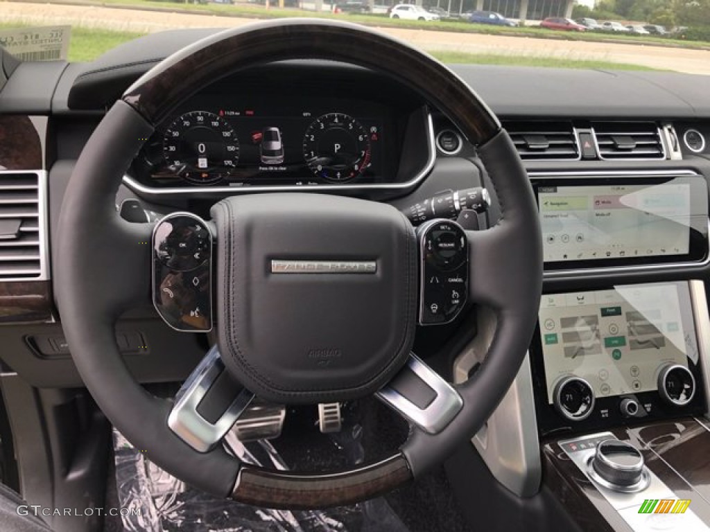 2021 Land Rover Range Rover P525 Westminster Ebony Steering Wheel Photo #140031411