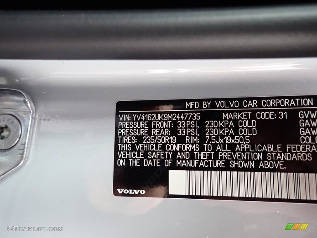 2021 XC40 T5 Momentum AWD - Glacier Silver Metallic / Charcoal photo #11
