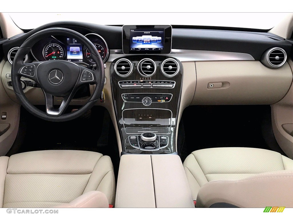 Silk Beige/Black Interior 2017 Mercedes-Benz C 300 4Matic Sedan Photo #140031907