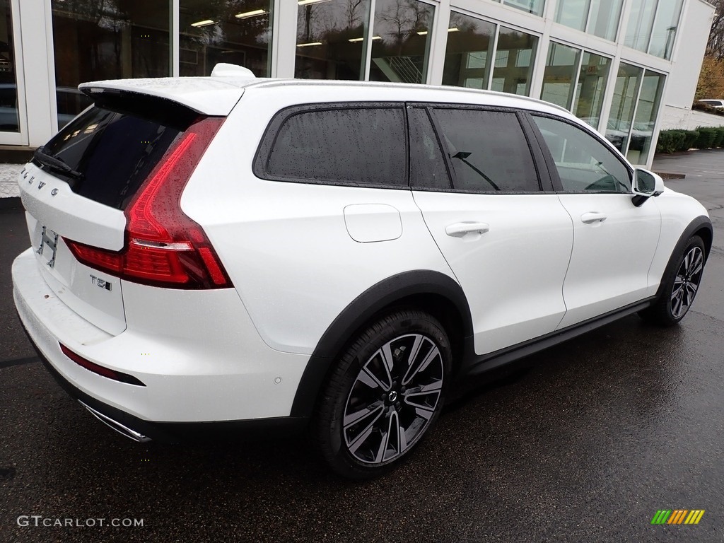 Crystal White Metallic 2021 Volvo V60 Cross Country T5 AWD Exterior Photo #140032186