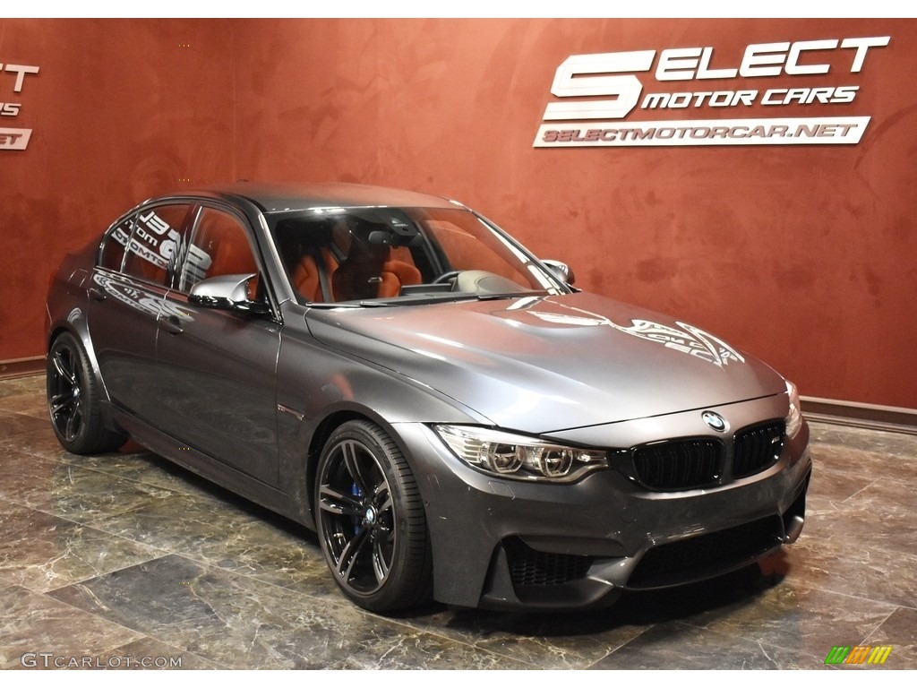 2017 M3 Sedan - Mineral Grey Metallic / Sakhir Orange/Black photo #3