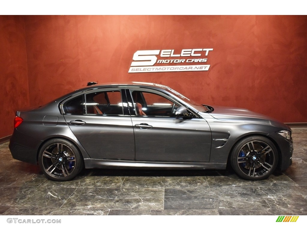 2017 M3 Sedan - Mineral Grey Metallic / Sakhir Orange/Black photo #4