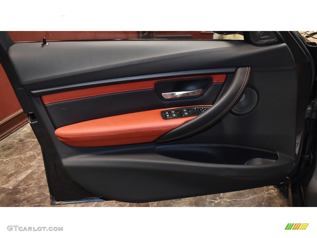 2017 BMW M3 Sedan Sakhir Orange/Black Door Panel Photo #140035975