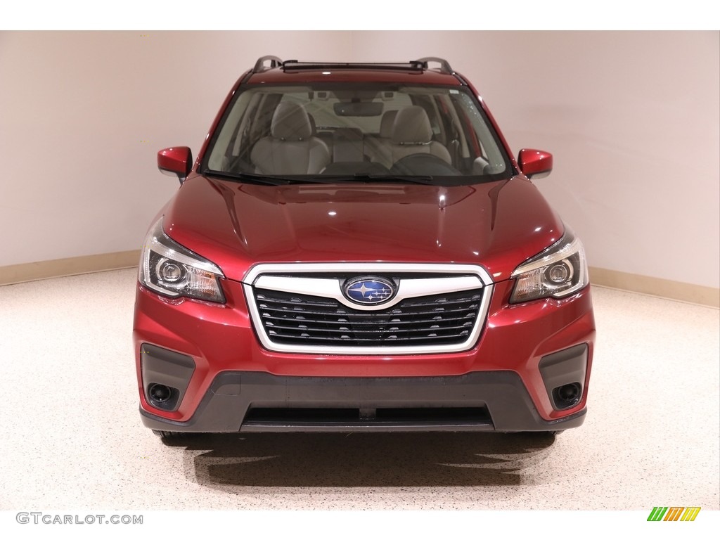 2019 Forester 2.5i Premium - Crimson Red Pearl / Gray photo #2