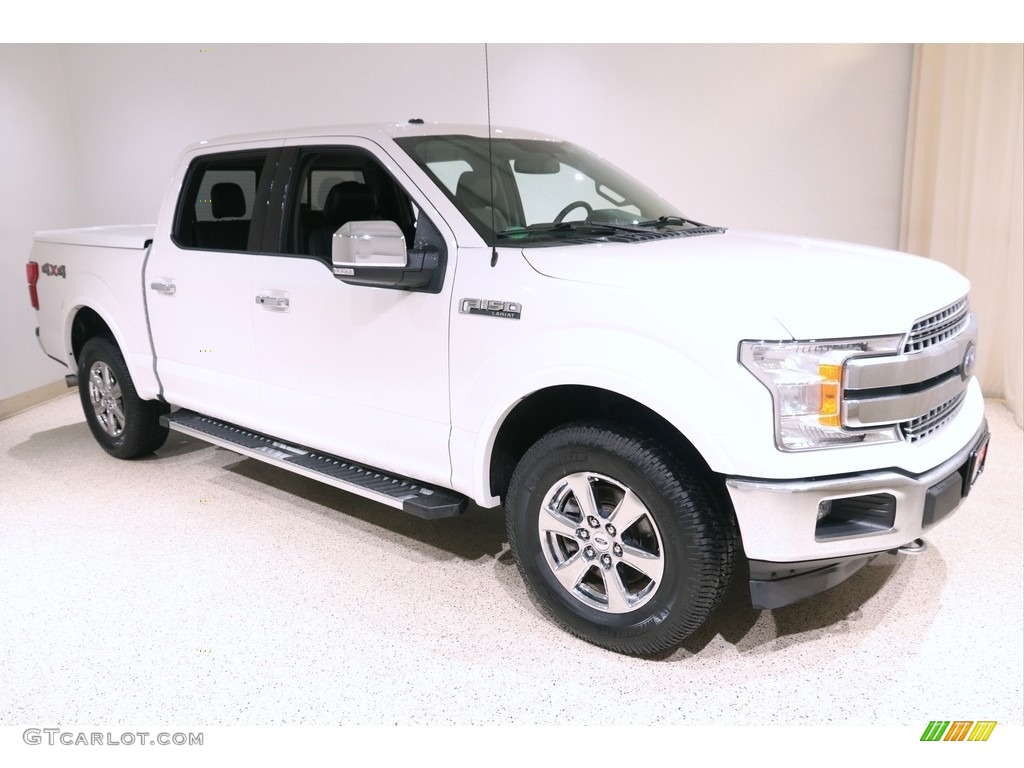 White Platinum 2018 Ford F150 Lariat SuperCrew 4x4 Exterior Photo #140036942