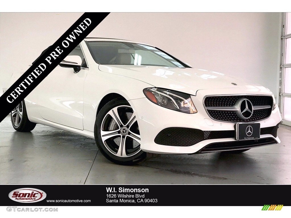 2018 E 400 Convertible - Polar White / Macchiato Beige/Yacht Blue photo #1
