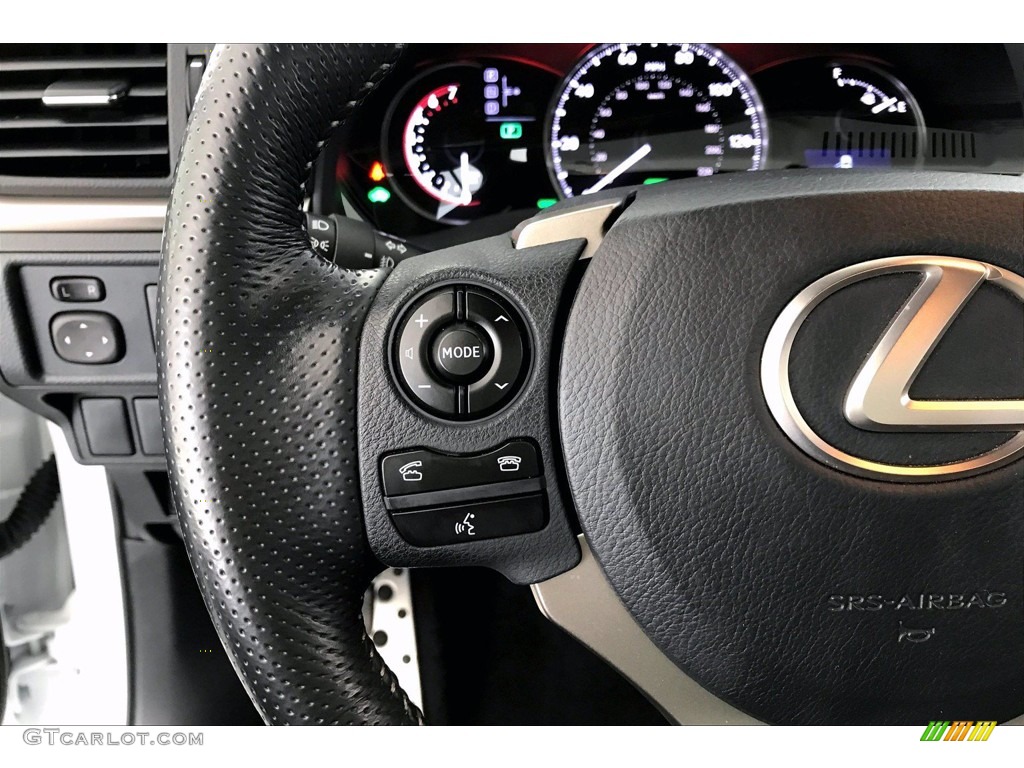 2016 Lexus CT 200h F Sport Hybrid Black Steering Wheel Photo #140039092