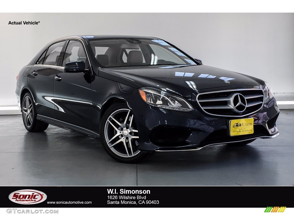 2015 E 350 Sedan - Lunar Blue Metallic / Silk Beige/Espresso Brown photo #1