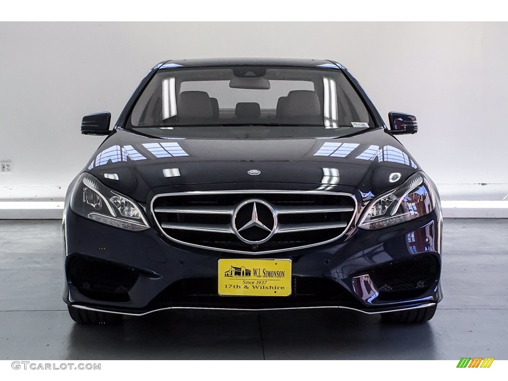 2015 E 350 Sedan - Lunar Blue Metallic / Silk Beige/Espresso Brown photo #2