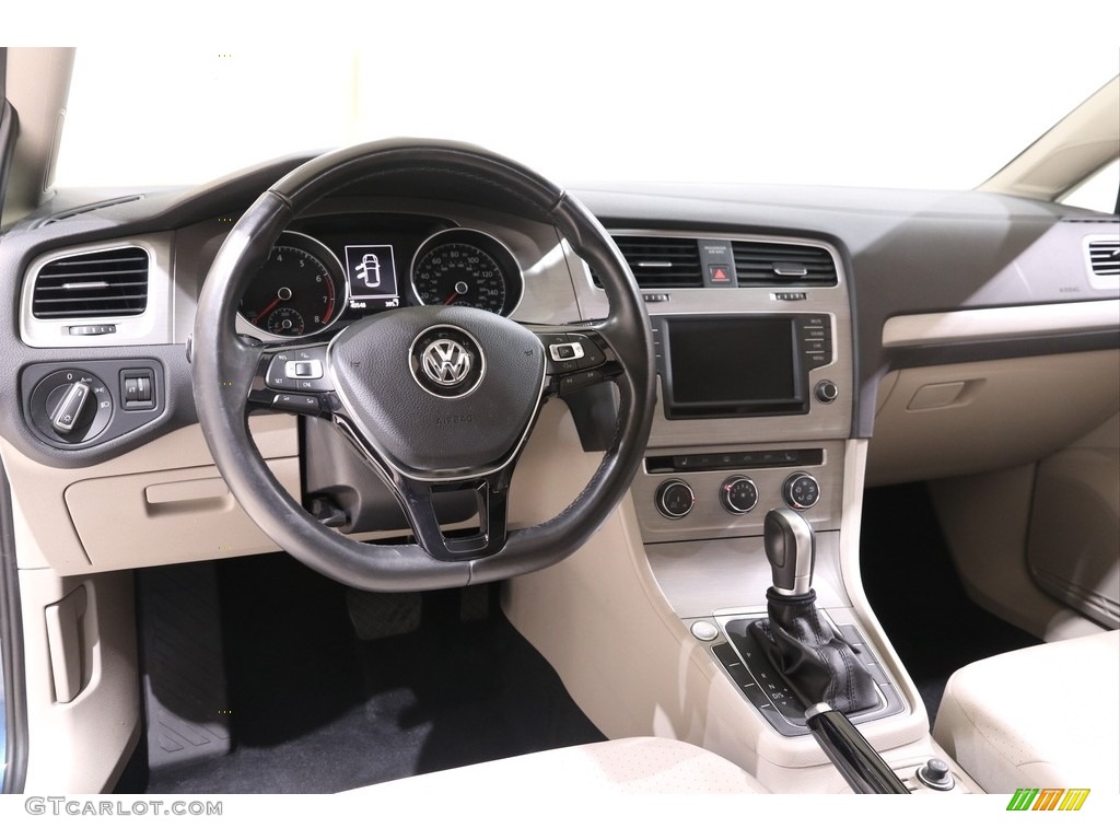 2017 Volkswagen Golf 4 Door 1.8T Wolfsburg Beige Dashboard Photo #140041521