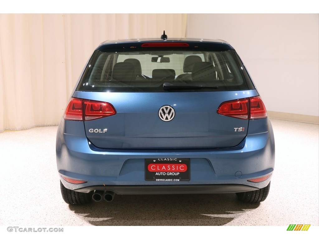 2017 Golf 4 Door 1.8T Wolfsburg - Silk Blue Metallic / Beige photo #16