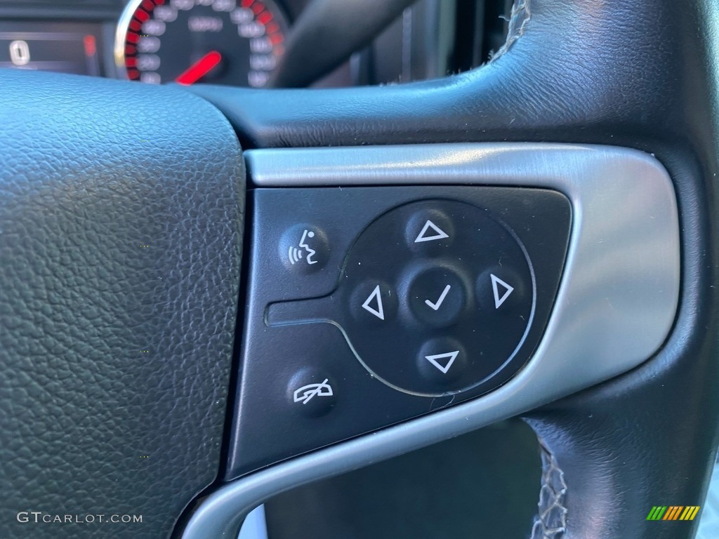 2016 GMC Sierra 1500 SLE Double Cab 4WD Jet Black Steering Wheel Photo #140043097