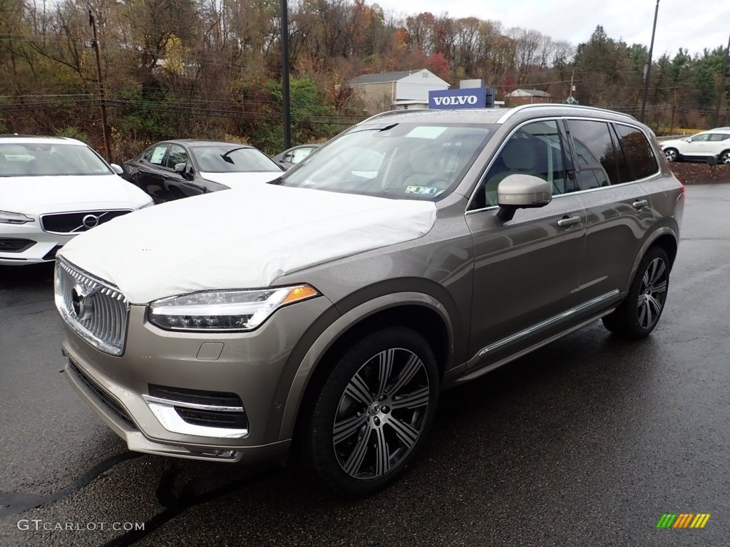 2021 XC90 T6 AWD Inscription - Pebble Grey Metallic / Blonde/Charcoal photo #5