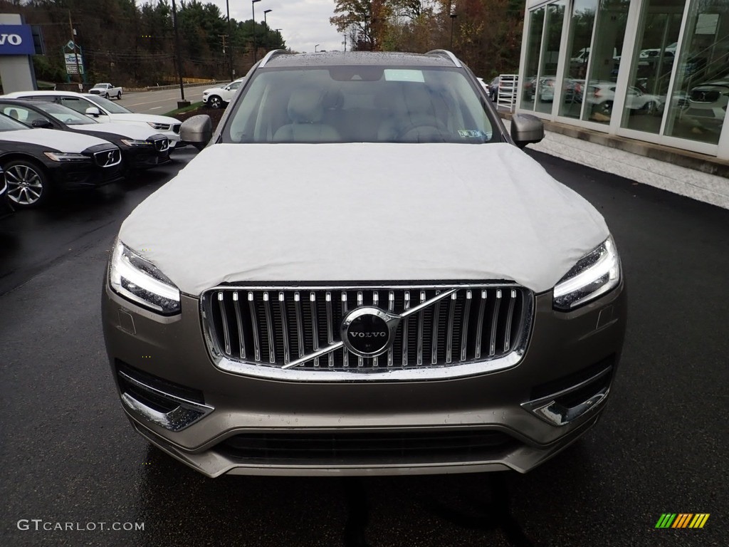 2021 XC90 T6 AWD Inscription - Pebble Grey Metallic / Blonde/Charcoal photo #6