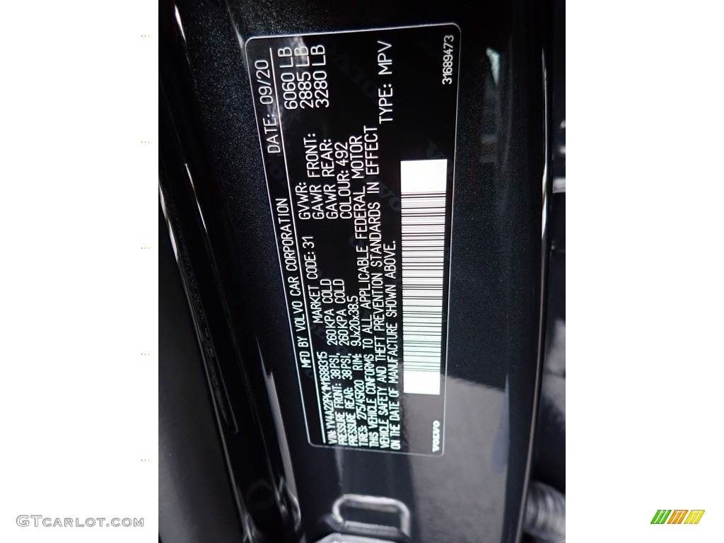 2021 XC90 T6 AWD Momentum - Savile Gray Metallic / Charcoal photo #12