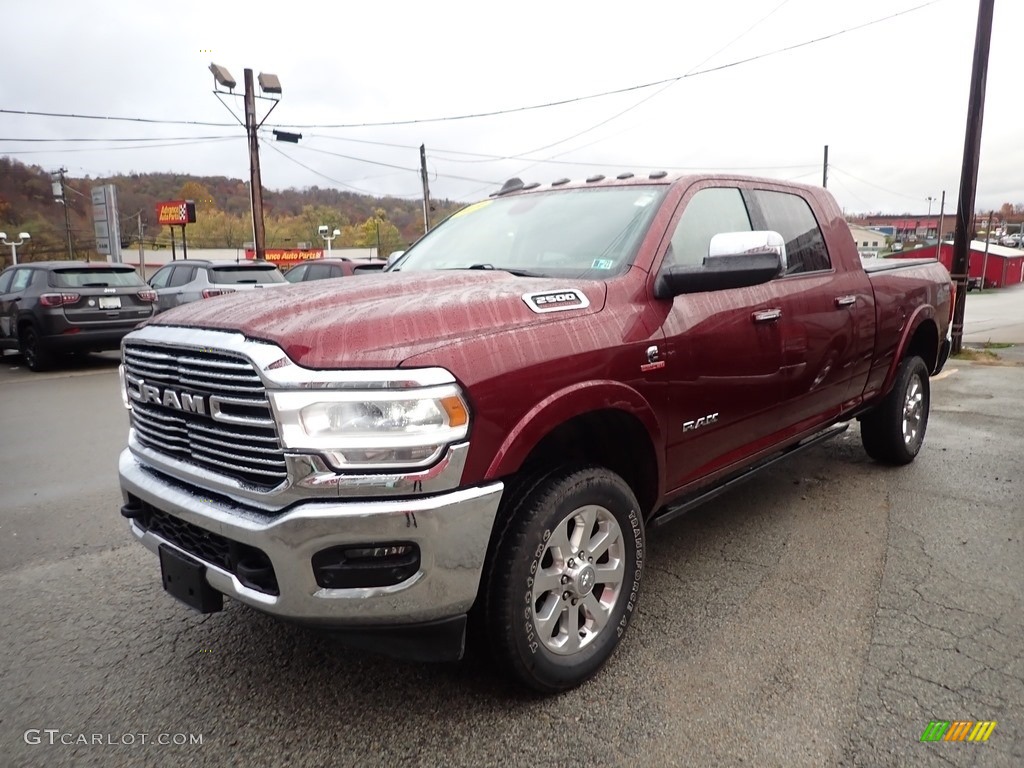 2019 2500 Laramie Mega Cab 4x4 - Delmonico Red Pearl / Mountain Brown/Light Frost Beige photo #1